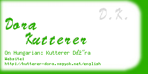 dora kutterer business card